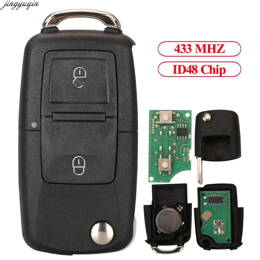 Jingyuqin   434MHZ ID48 Ĩ Ʈ ڵ Ű VW MK4 ¼ Altea Alhambra Ibiza 1J 0959753 CT/DJ/1M 0959753 C 2B